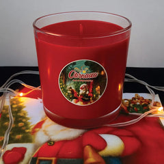 Christmas Glass Candle | 100% Soy Wax • Luxury Festive Fragrance