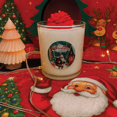 Christmas Glass Candle | 100% Soy Wax • Luxury Festive Fragrance