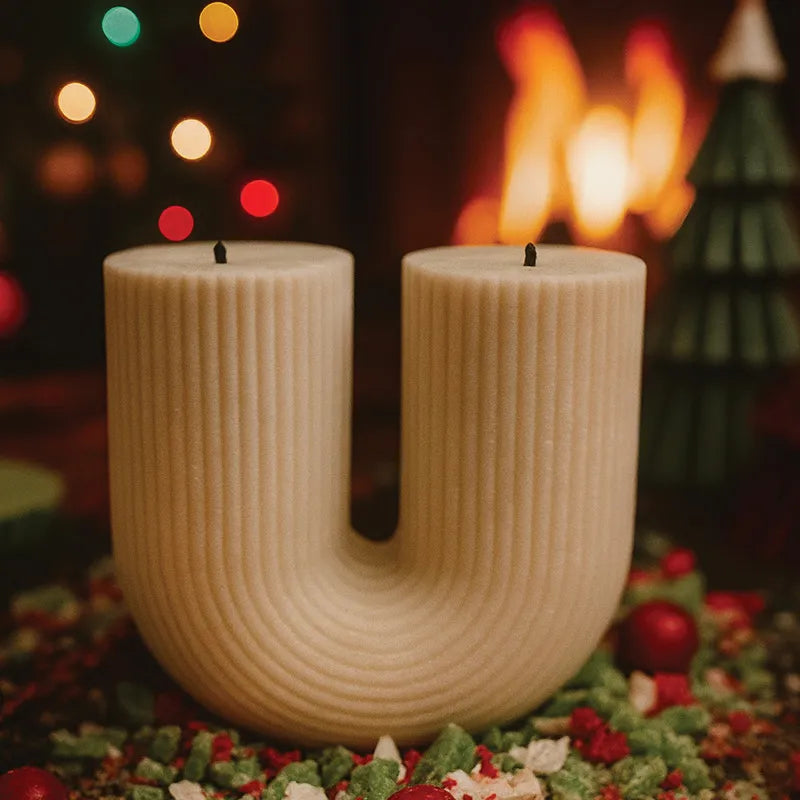 U Shape Decorative Scented Candle